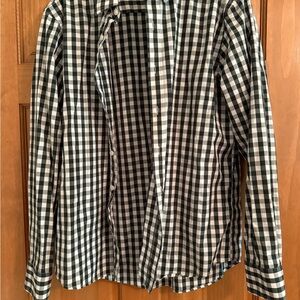 UNTUCKit Green and White Checkered Shirt